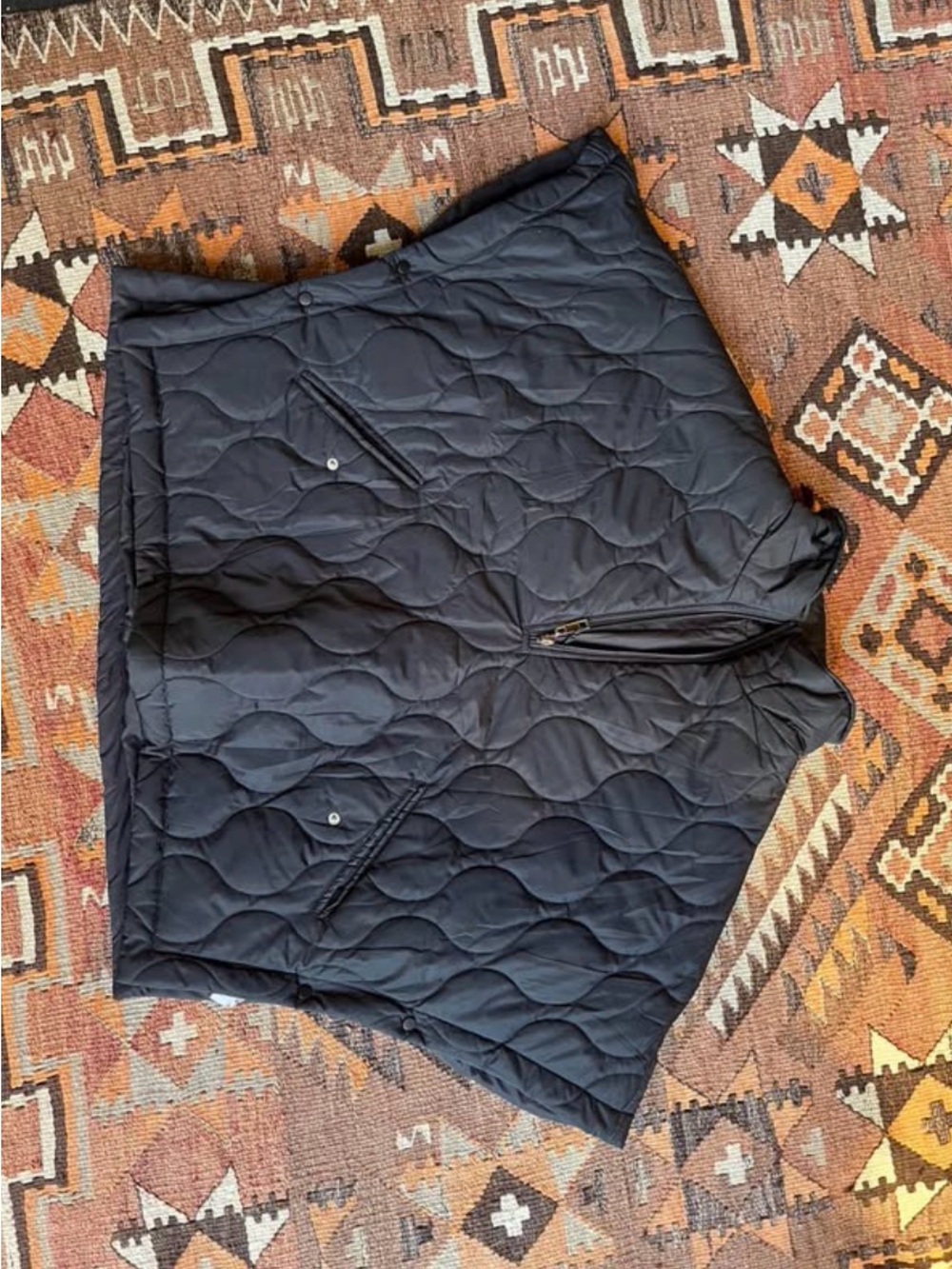 Women’s Quilted Half-Zip Pullover Jacket - Black